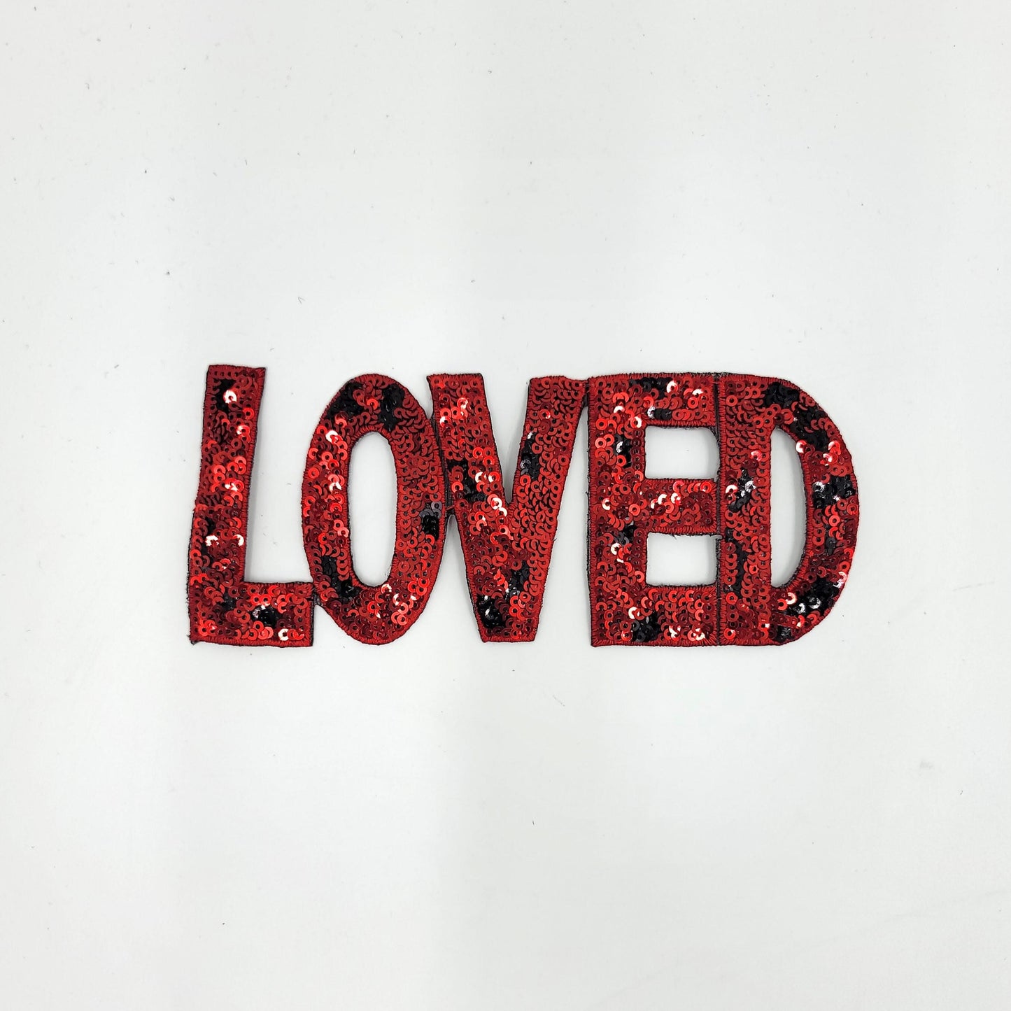 Sequin Love Loved Word Heart and Smiley Patches - Ships from USA
