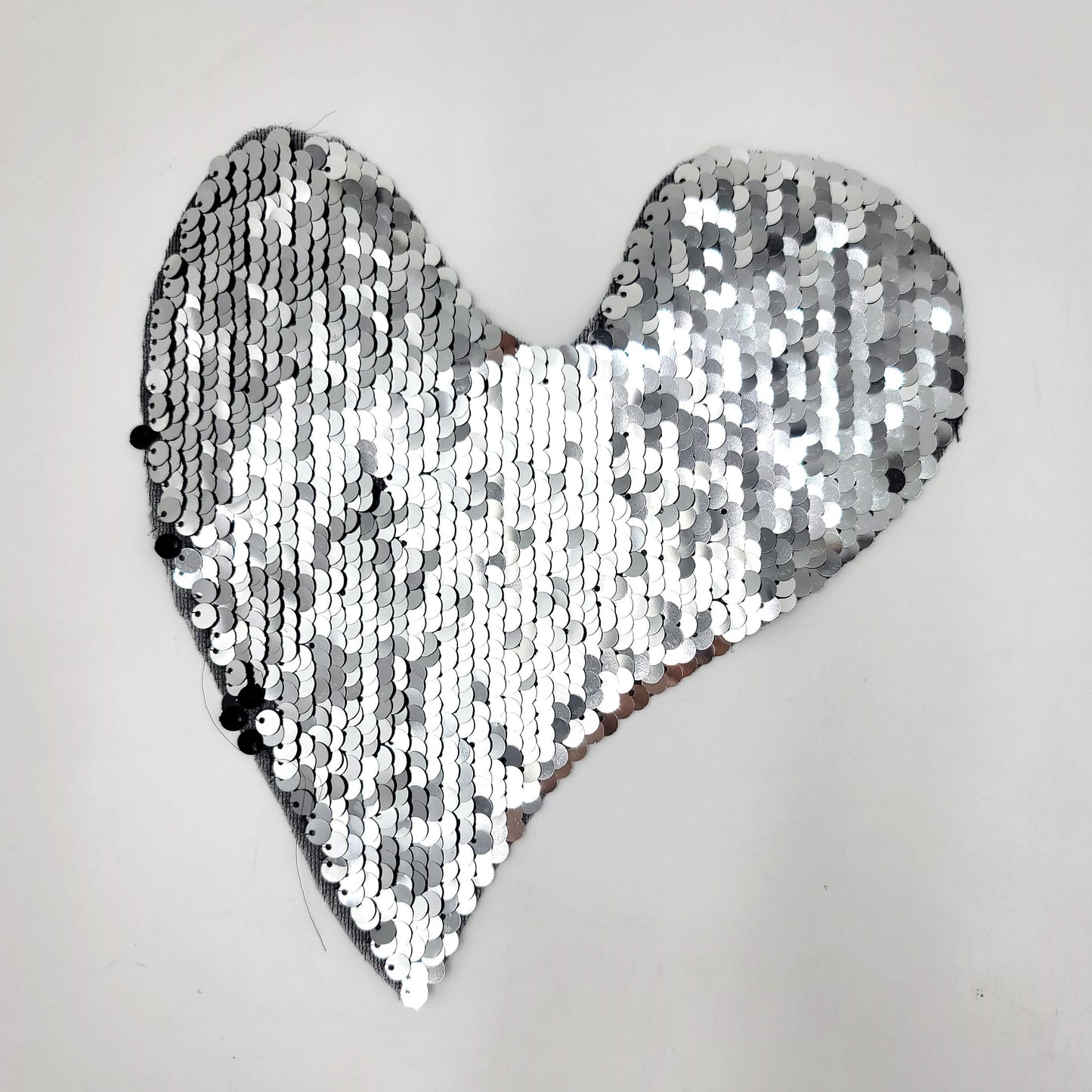 Sequin Silver Gold Tan Rainbow Stacked Layered Heart Patches - Ships from USA