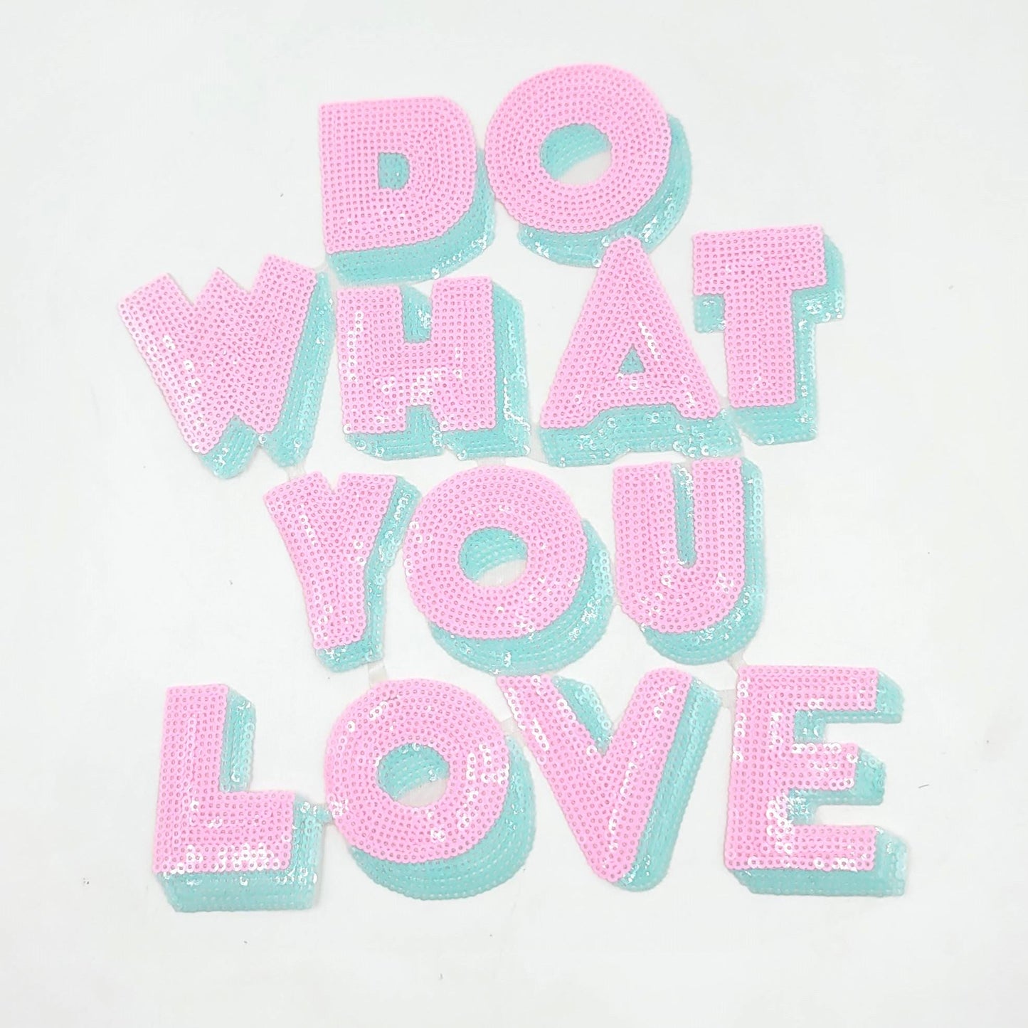Sequin LOVE, Do What You Want, Do What You Love and Dance Love Sing Live Patches - Ships from USA