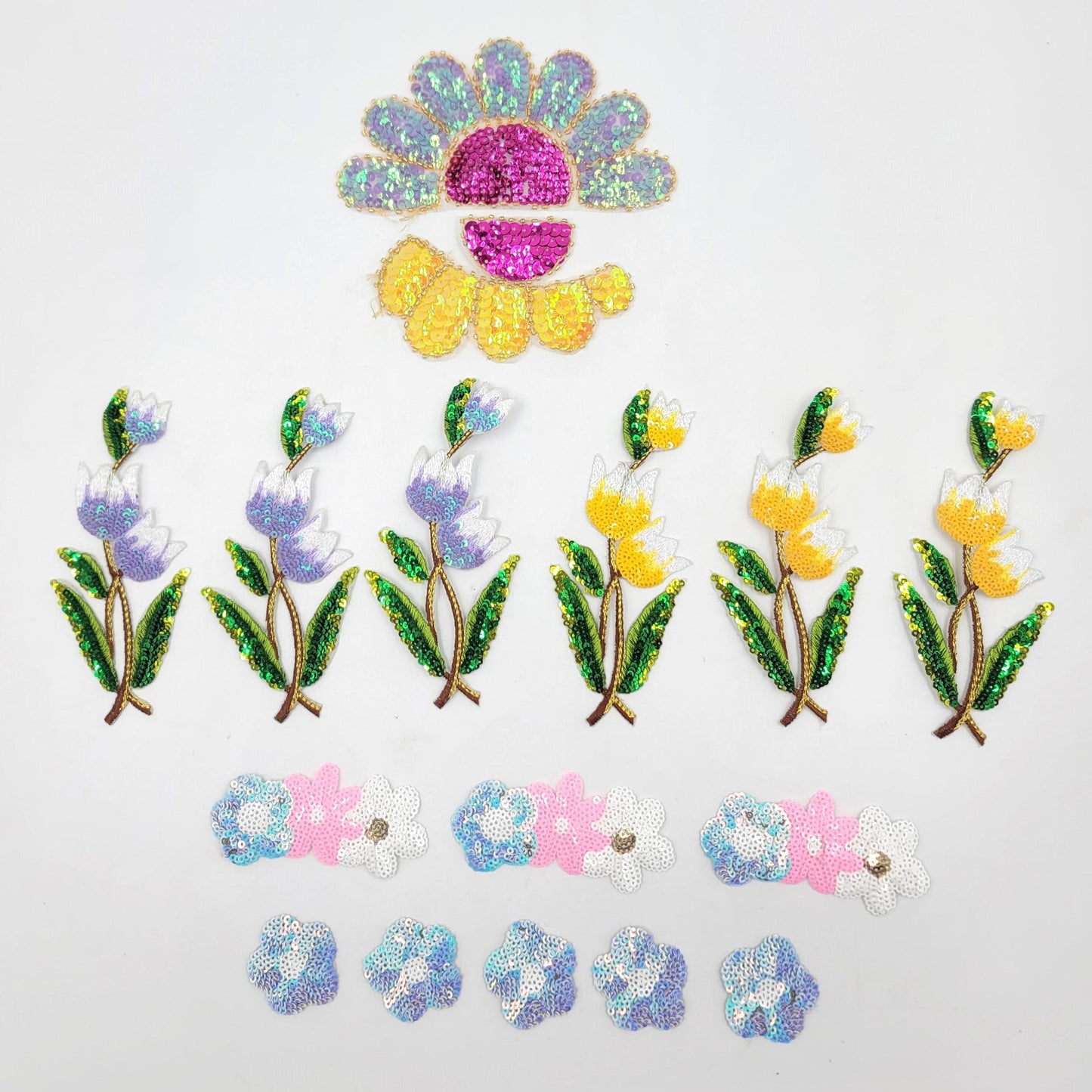 Cute Dainty Sequin Flower Patches - Ships from USA