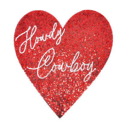 Sequin Cowboy Yee Haw Country Patches - Ships from USA