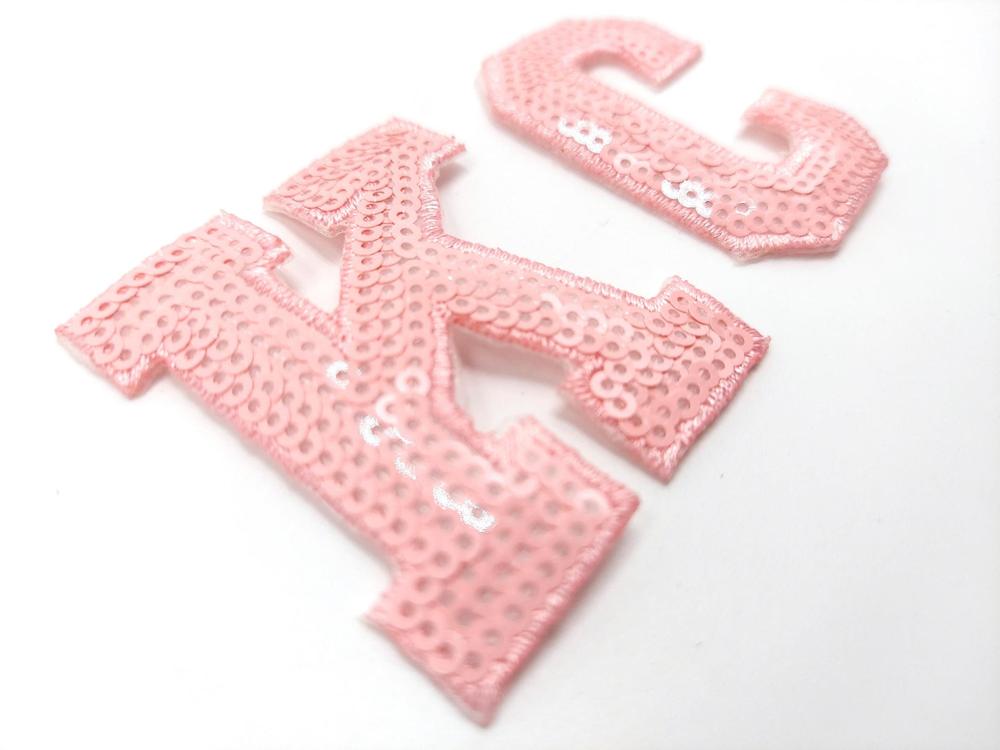 2in Small Sequin Letter "KC" - Ship from USA