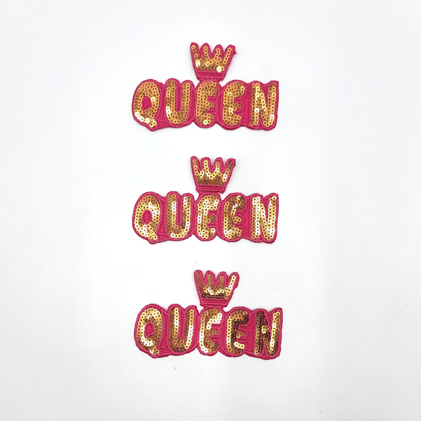 Sequin Gold Queen Crown and Queen with Crown - Ships from USA