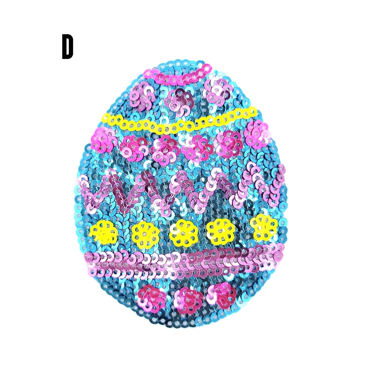Sequin Colorful Easter Egg Patches - Ships from USA