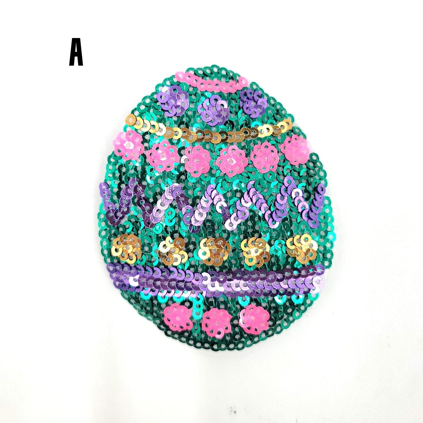 Sequin Colorful Easter Egg Patches - Ships from USA