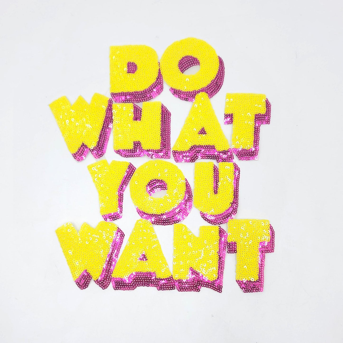 Sequin LOVE, Do What You Want, Do What You Love and Dance Love Sing Live Patches - Ships from USA