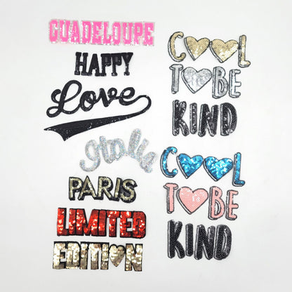 Sequin Guadeloupe Happy Love Italia Paris Limited Edition Cool To Be Kind Patches - Ships from USA