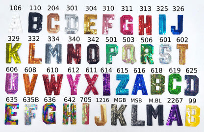 WHITE NOW AVAILABLE 2.5" Sequin Letters (Color Options)