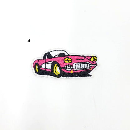 Small Embroidery Race Car Patches - Ships from USA