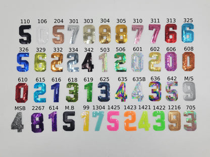 2.5in Sequin Numbers - Ships from USA