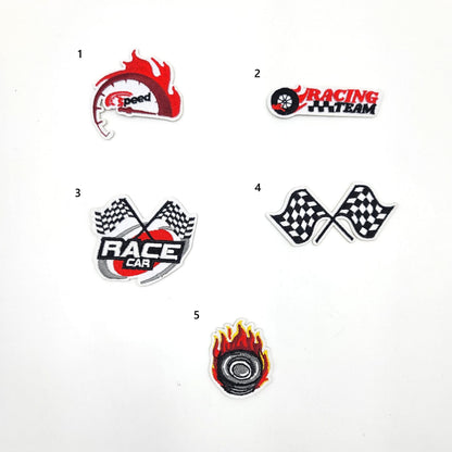 Small Embroidery Race Car Logos Patches - Ships from USA