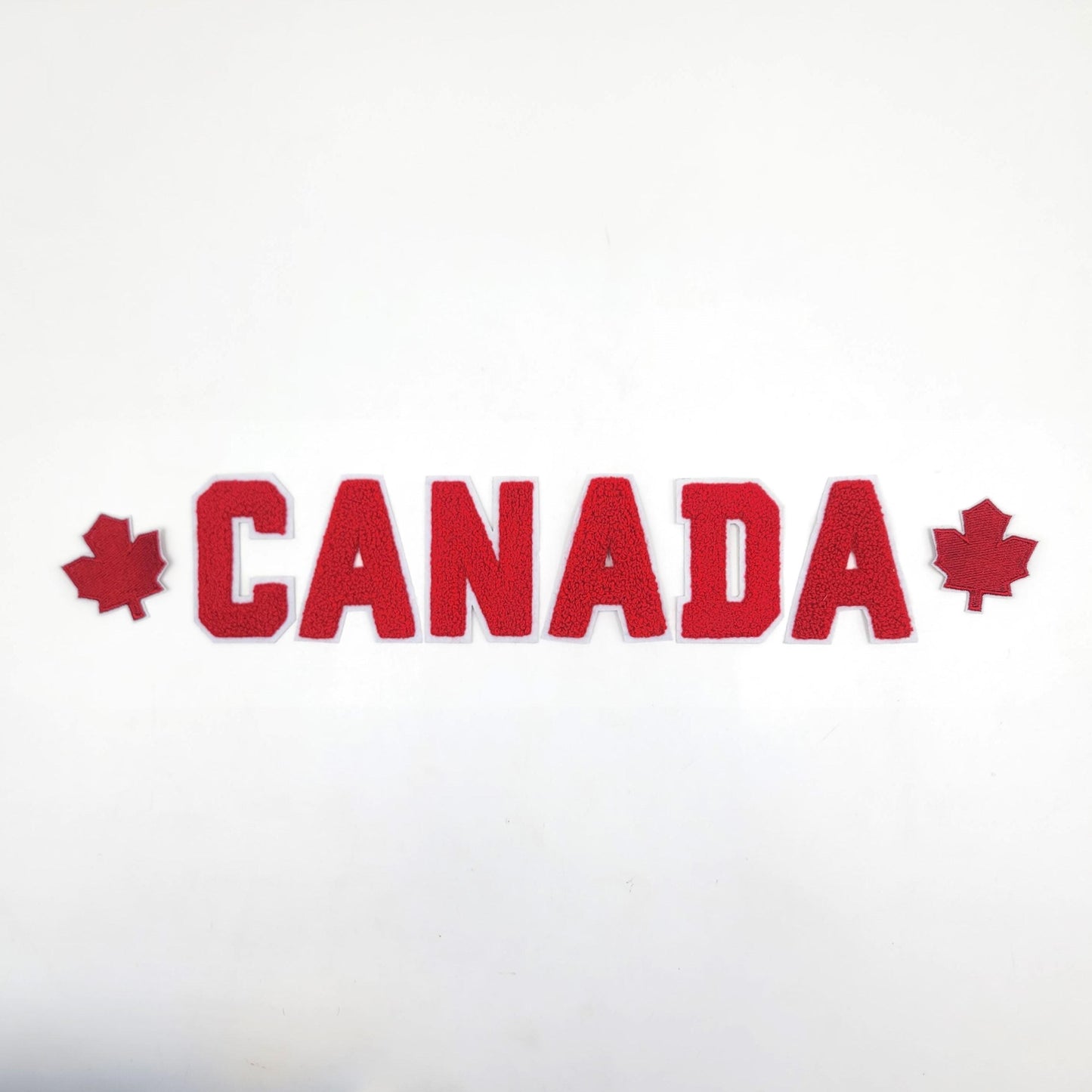 Red CANADA and Maple Leaf Patches Perfect for Fleece Jacket Iron On and Sew On