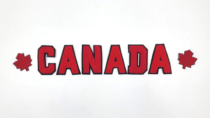 Red CANADA and Maple Leaf Patches Perfect for Fleece Jacket Iron On and Sew On