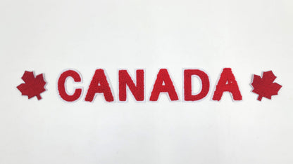 Red CANADA and Maple Leaf Patches Perfect for Fleece Jacket Iron On and Sew On