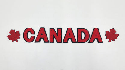 Red CANADA and Maple Leaf Patches Perfect for Fleece Jacket Iron On and Sew On